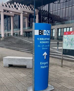 Hinweisschlid am Eingang zum Bibliothekskongress