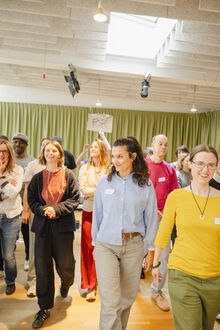 Teilnehmer*innen beim Workshop Demokratiefitness