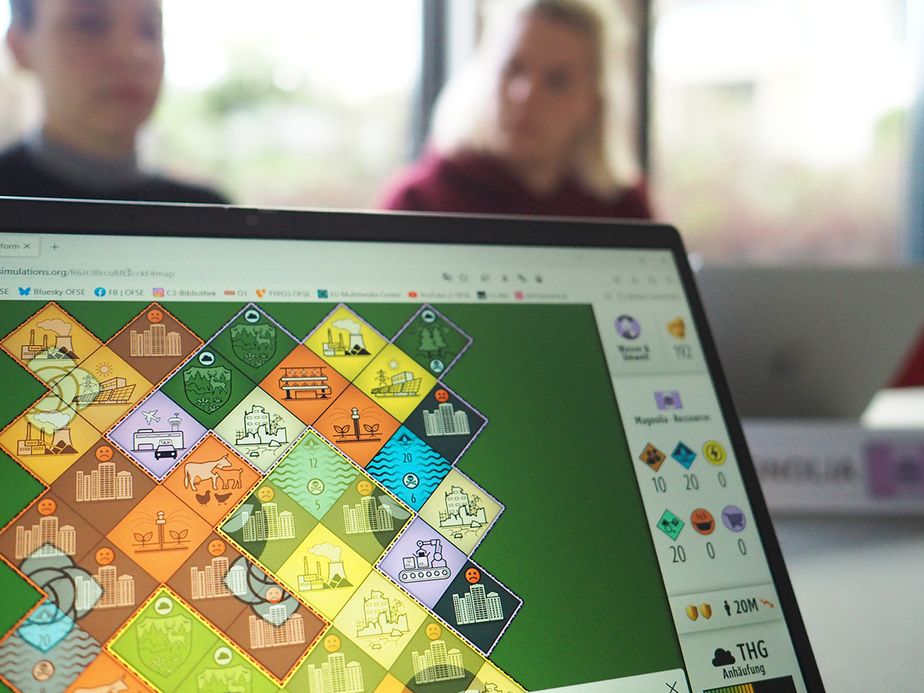 Ansicht Bildschirm FutureSIM - Spiel