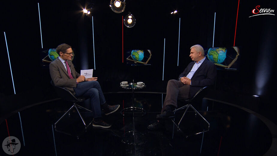 Screenshot der Sendung "Pragmaticus" auf Servus TV