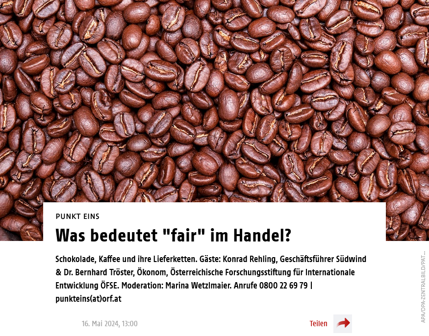 screenshot Ö1 Punkt Eins